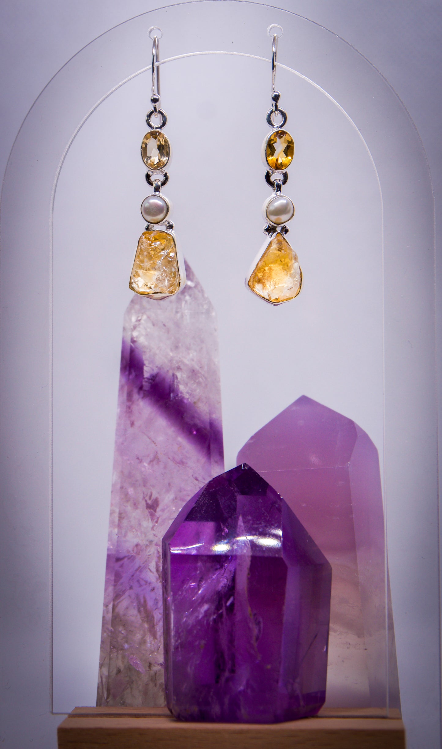 Citrine and Pearl Earrings For Women | Stone & Spirit