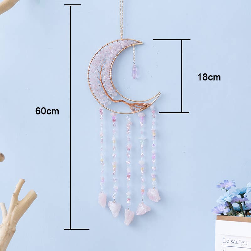 60cm Crystal Tree of Life Moon Dreamcatcher