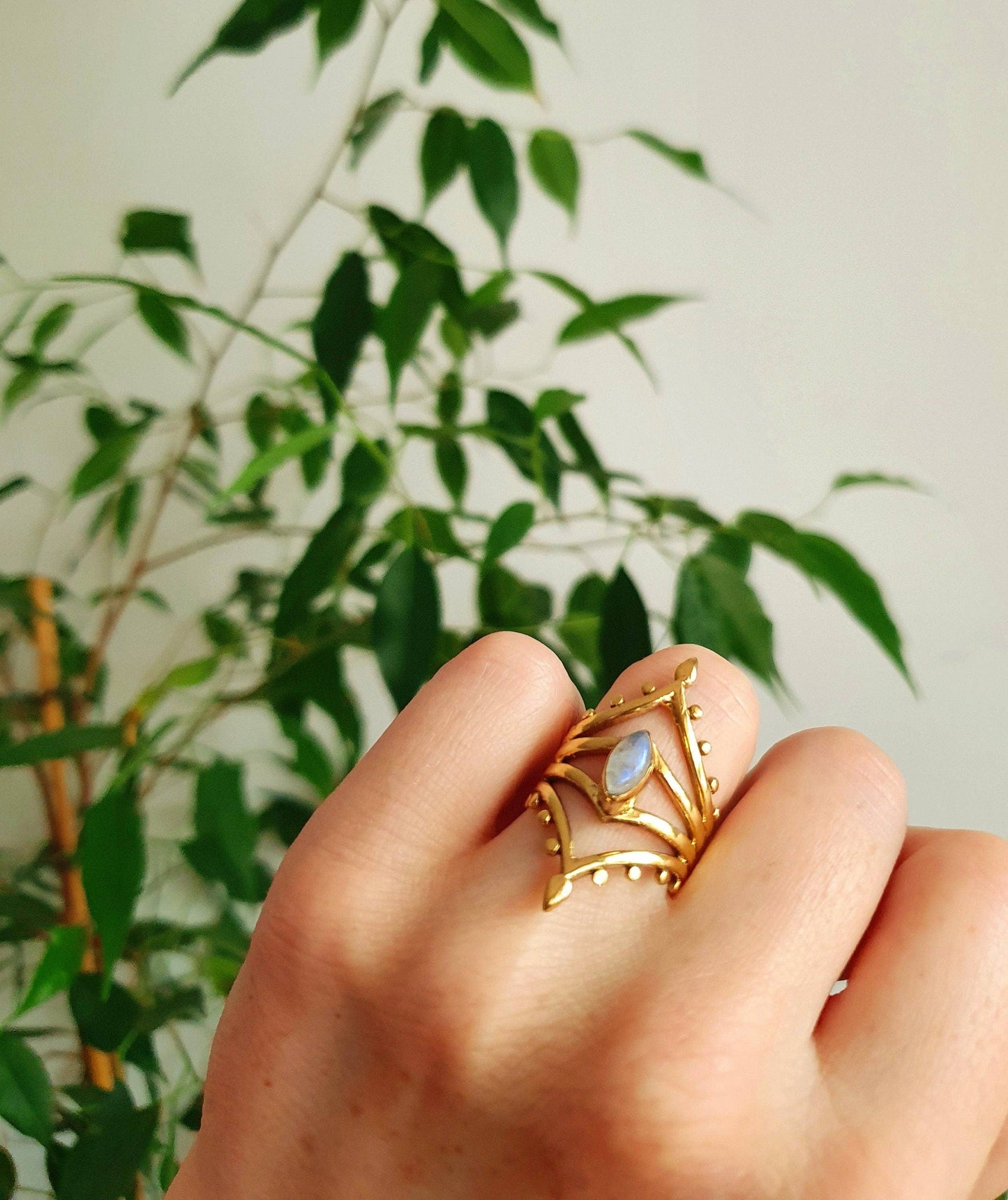 Ethnic Moonstone Ring