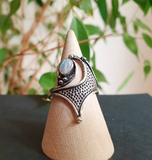 Moonstone Silver Ring