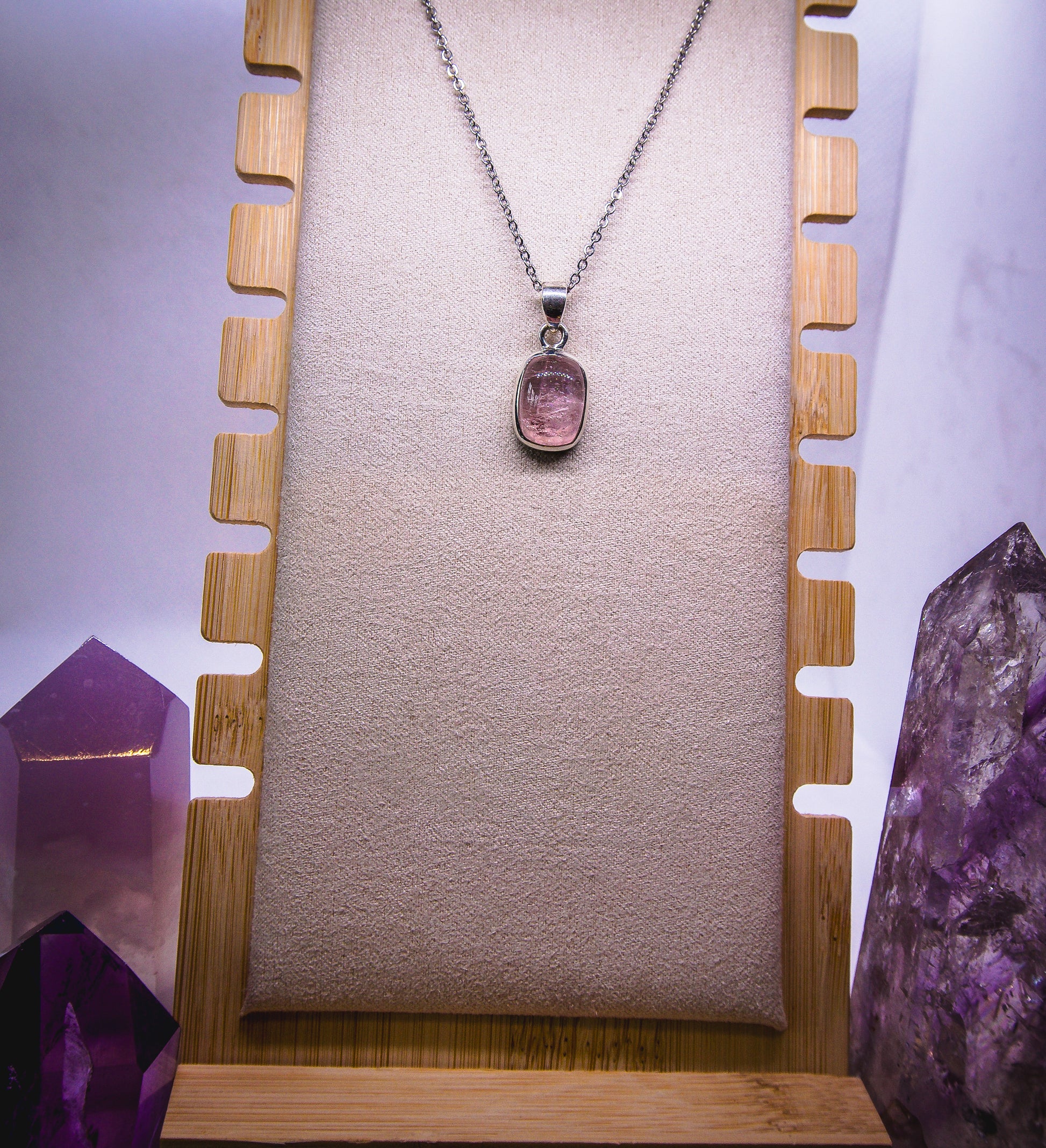 Pink Tourmaline Pendant Necklace | Stone & Spirit