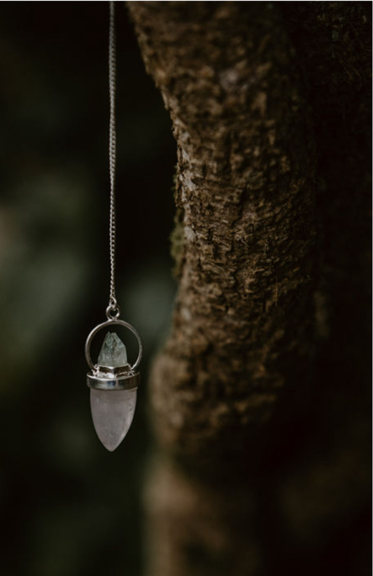 Rose Quartz and Apophylite Pendulum