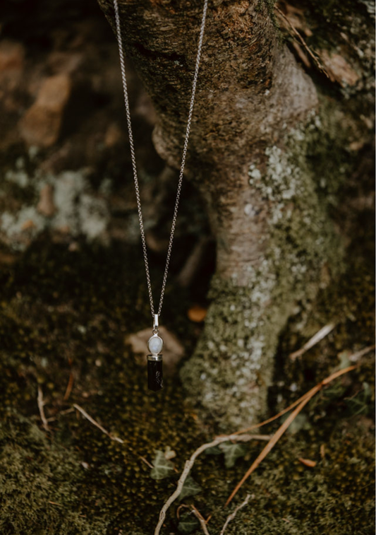 Tourmaline and Moonstone Pendant