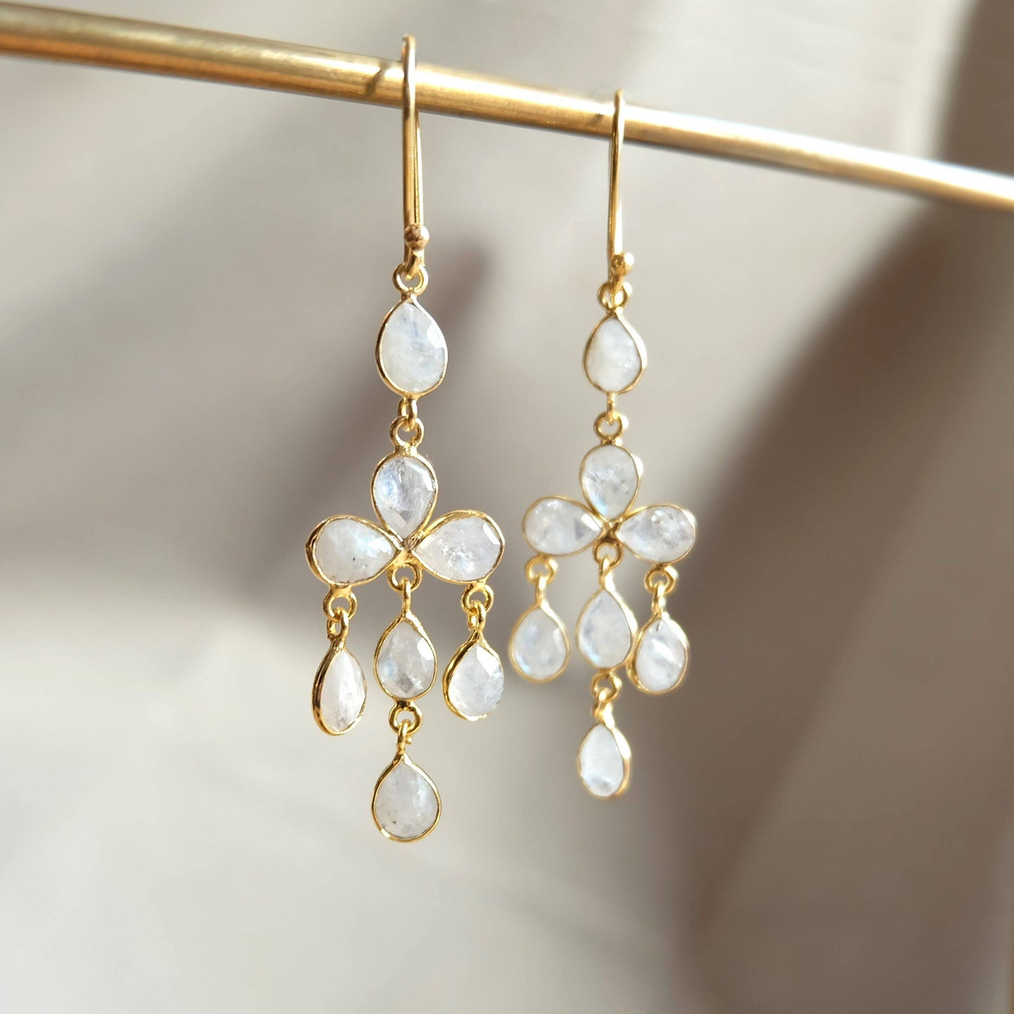 Moonstone Chandelier Earrings