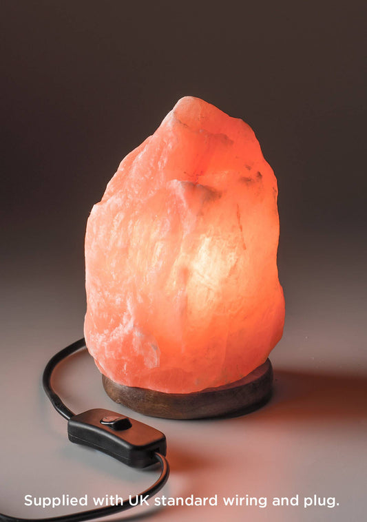1-2kg Natural Salt Lamp, Wooden Base