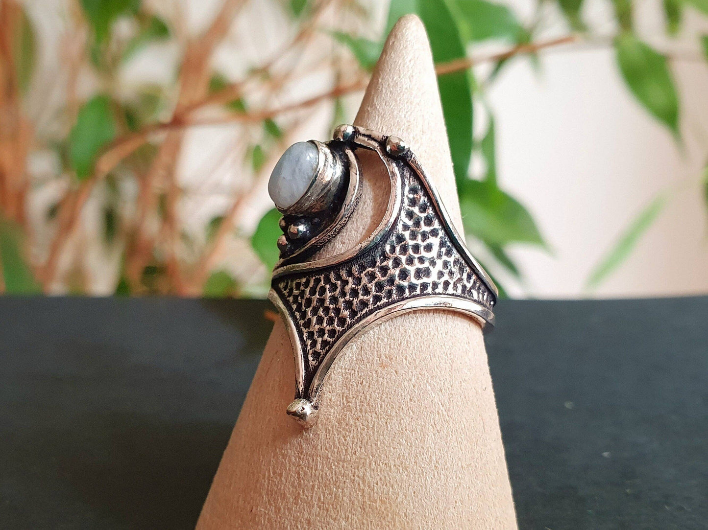 Moonstone Silver Ring