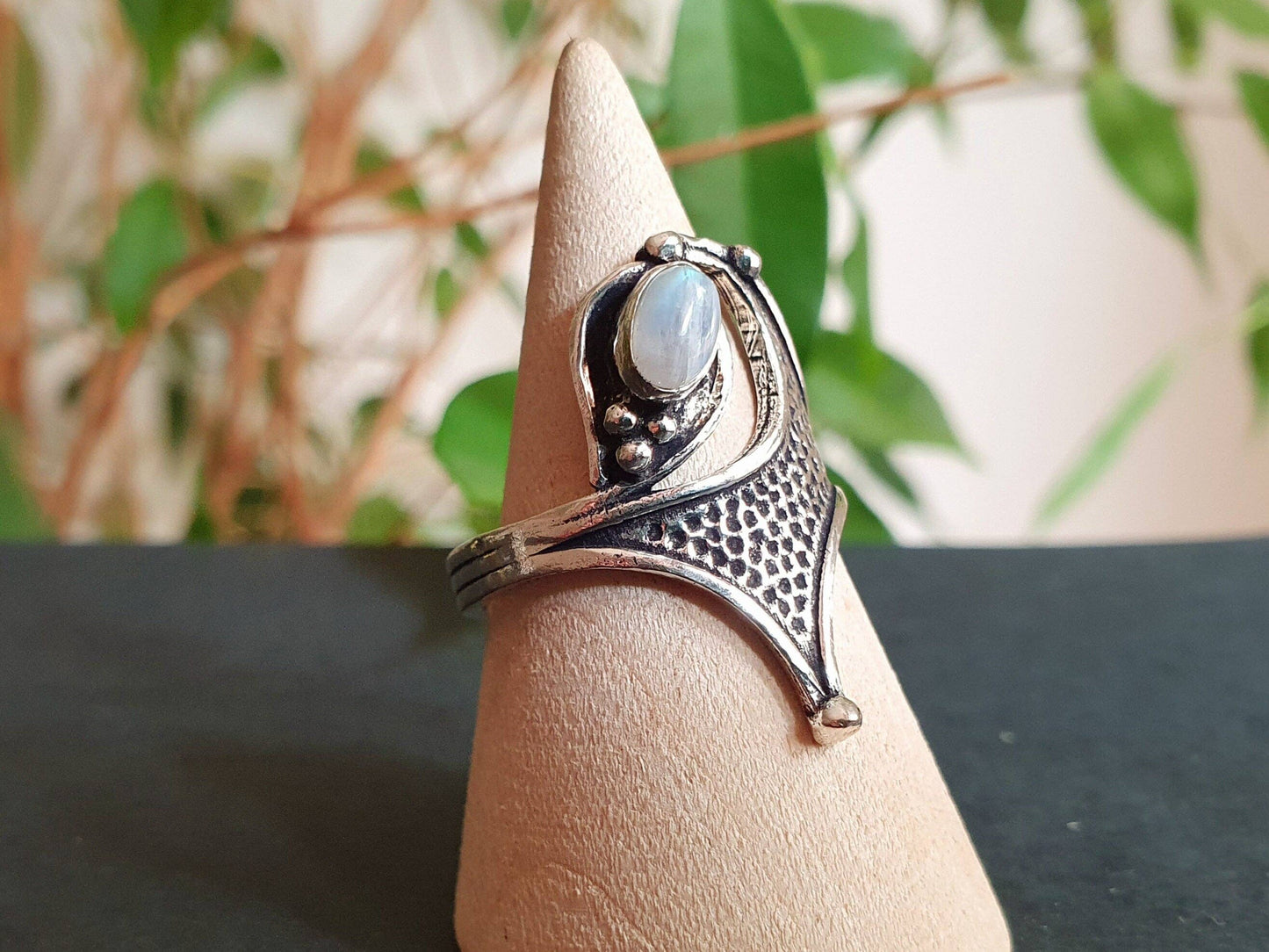 Moonstone Silver Ring