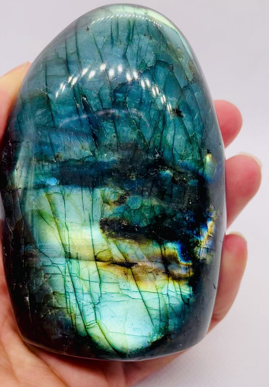 Handcrafted Labradorite Free Standing Stone